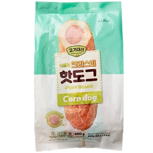 바이오믹스테크 고기대신 식물성 크리스피 핫도그 5개입 80g (1개)