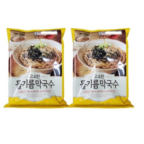이마트 노브랜드 고소한 들기름막국수 167g (2개)_이미지