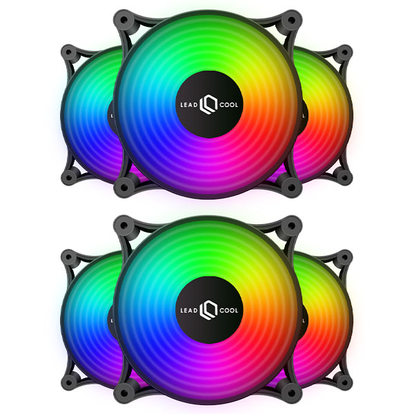 LEADCOOL 120 AUTO RGB (6팩, 블랙)_이미지