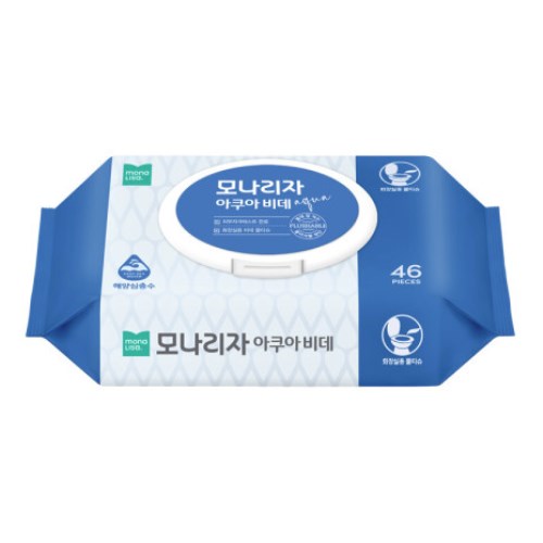 모나리자 아쿠아 비데 물티슈 캡형 46매 (10팩)_이미지