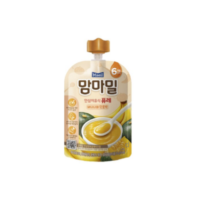 매일유업 맘마밀 안심이유식 퓨레 바나나와 단호박 100g (60개)_이미지