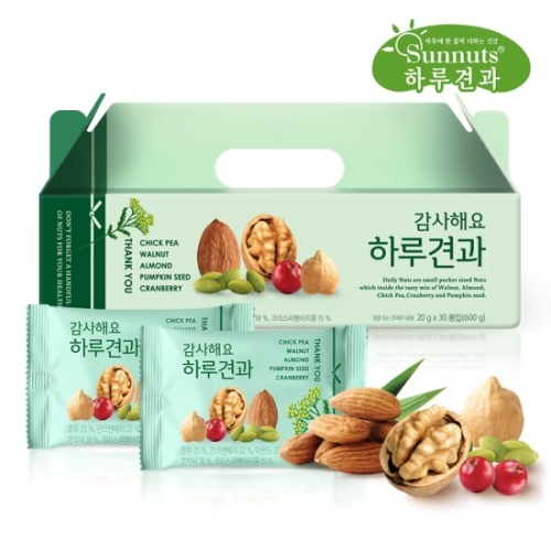 선명농수산 썬넛트 하루견과 감사해요 선물세트 20g 30개입 (1개)