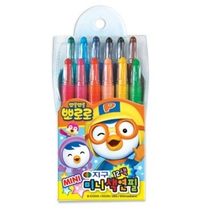 지구화학 뽀로로 미니 색연필 (12색x2개)_이미지