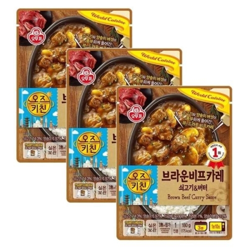오뚜기 오즈키친 브라운비프카레 180g (3개)_이미지