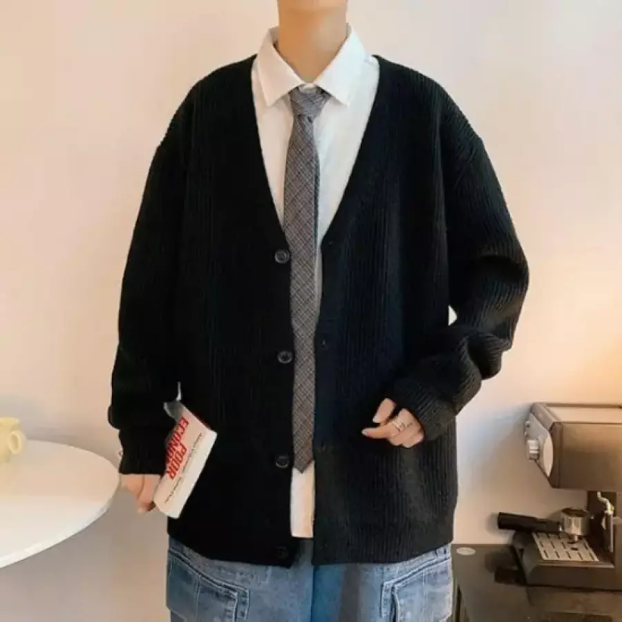 포인트 데일리 남자 니트 기본 캐쥬얼 기본템 심플 브이넥 _26921938_588872_이미지