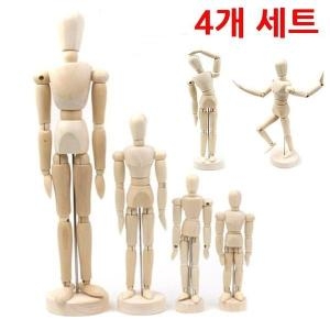관절인형 4세트 구체관절인형 목각관절인형 목각인형 S11223423