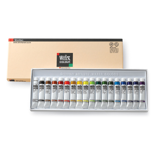 신한화구 전문가용 수채화물감 7.5ml (18색)_이미지
