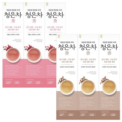애경 2080 청은차 수 120g x 3개 + 선 120g x 3개 (1세트)