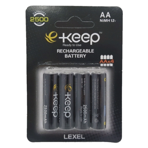 ���� e Keep ���뷮 AA ������ 2500mAh 4���� 1��
