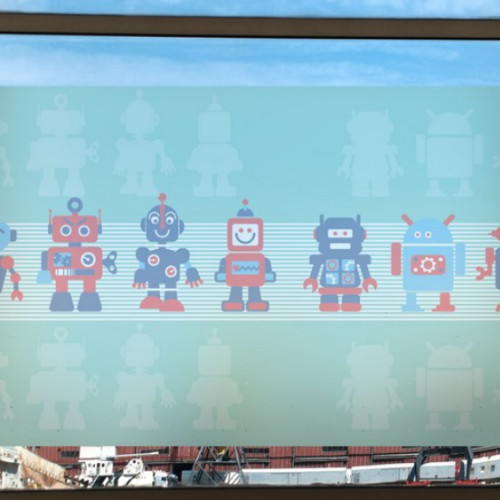 뭉키월드 아이로봇 02 안개시트지 (1장, 180cm x 90cm)