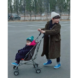 아동 주니어 뽀글이 롱코트 남아 여아 공용 부클이 후리스 롱 코트 사이즈:13호 카멜