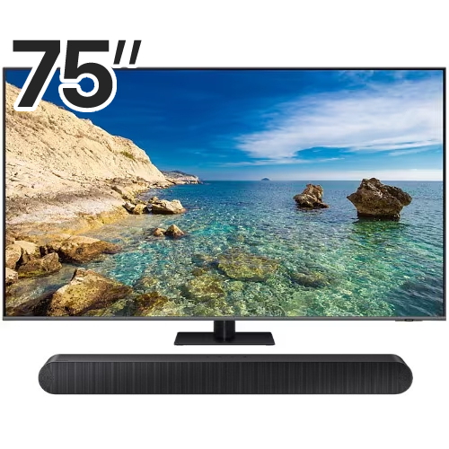 삼성전자 QLED KQ75QC75AFXKR (스탠드+사운드바, HW-S55B)