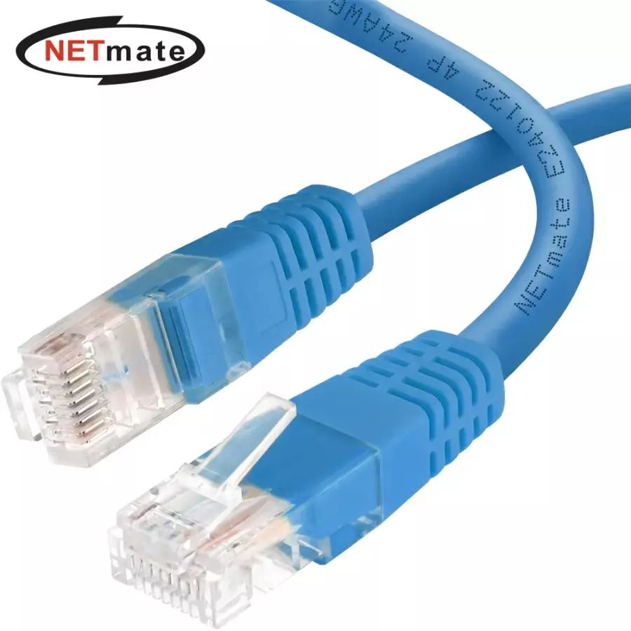 강원전자 NETmate CAT.6 UTP 다이렉트 랜케이블 블루 (NMC-U6015BL, 1.5m)_이미지