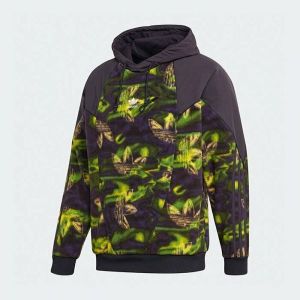 아디다스 트랙탑져지 오리지널 Big 트레포일 Printed Polar Fleece Hoodie Multi GE0827_이미지