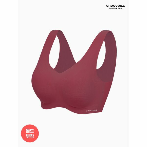 크로커다일 라이크라 쉘론 데일리 몰드부착 V넥 감탄브라 1종 CDWBR5O08T