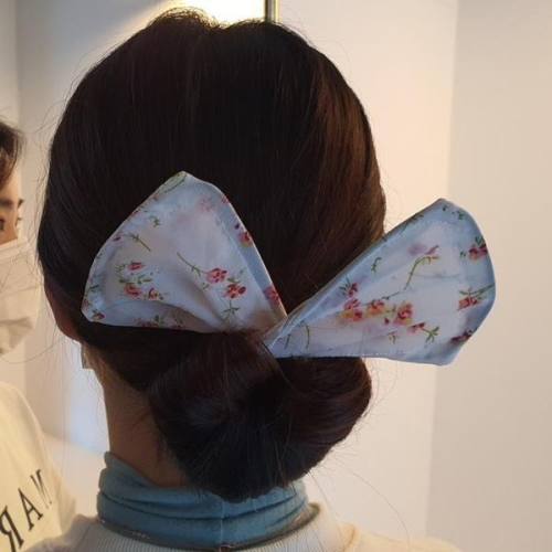 와이어머리끈 와이어 올림머리 헤어밴드 당고머리끈 꽃도트 당고밴드 S17600965