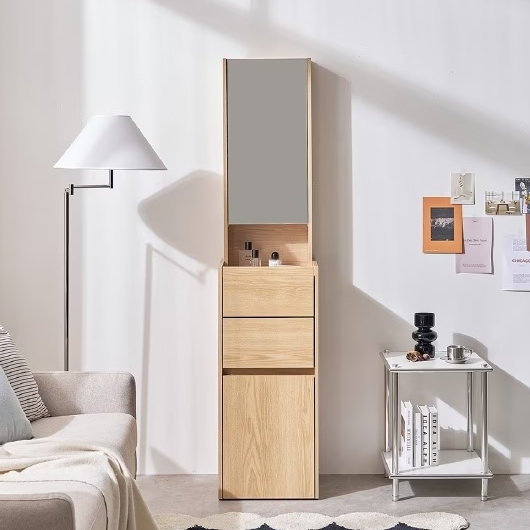 BIF보루네오 마르체 무어 스탠딩 틈새 수납장 입식 화장대_이미지