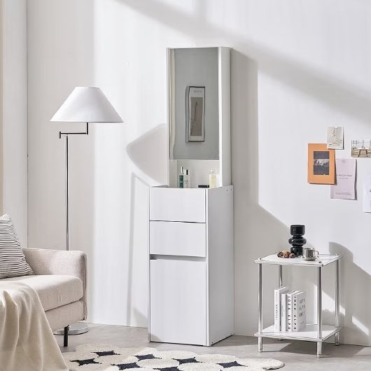 BIF보루네오 마르체 무어 스탠딩 틈새 수납장 입식 화장대