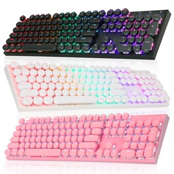 앱코 HACKER K840 조약돌 레트로 축교환 기계식 블랙