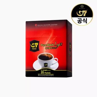 쭝웬 <b>G7</b> 퓨어블랙 라이트 25개입