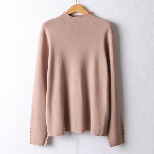 아이우먼 소매버튼캐시미어티 APF710M 510 빅사이즈