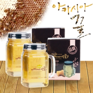 강원양봉 프리미엄 아카시아꿀 핸들컵 550g (2개)