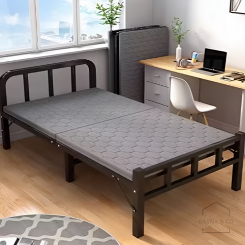 데이나 접이식 철제 침대 SS (메모리폼)_이미지