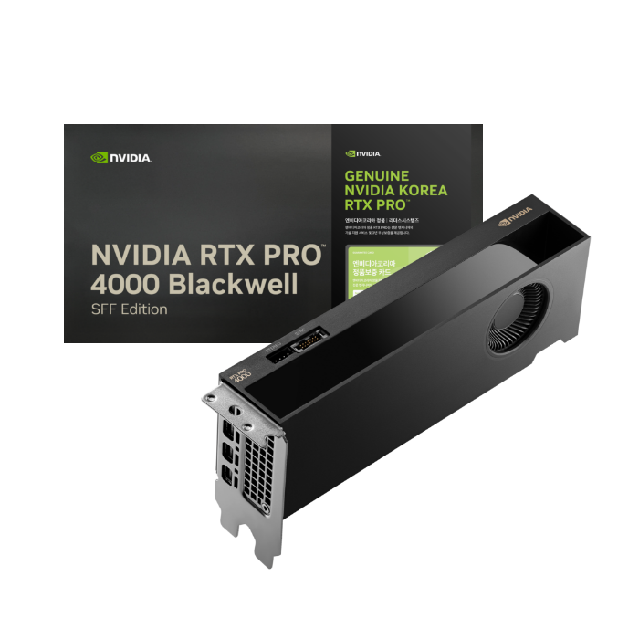 NVIDIA RTX PRO 4000 Blackwell SFF 에디션 D7 24GB