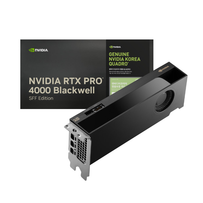 NVIDIA RTX PRO 4000 Blackwell SFF 에디션 D7 24GB