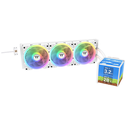 써멀테이크 MINECUBE 360 Ultra ARGB Sync (스노우)_이미지