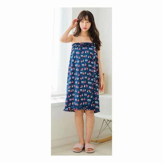 러브어필 토끼캐릭터 프릴레이스 고급 샤워가운 9306SG_이미지