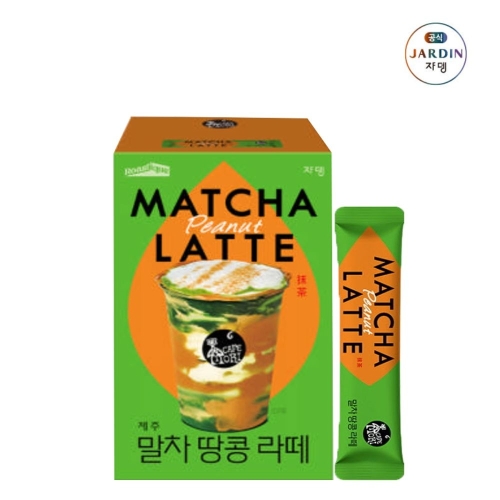 쟈뎅 까페모리 제주 말차 땅콩라떼 21g 10개입 (1개)_이미지