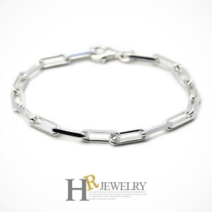 실버92.5 심플 세련 HR 실버 타원 팔찌 NO.41928