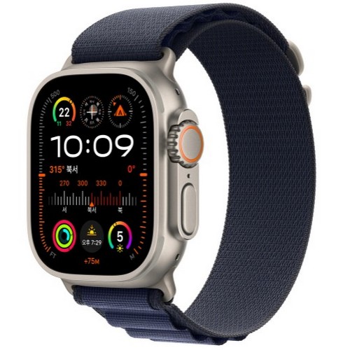APPLE 워치 알파인 루프 내추럴 티타늄 마감 L (네이비) (44mm/45mm/46mm/49mm)_이미지