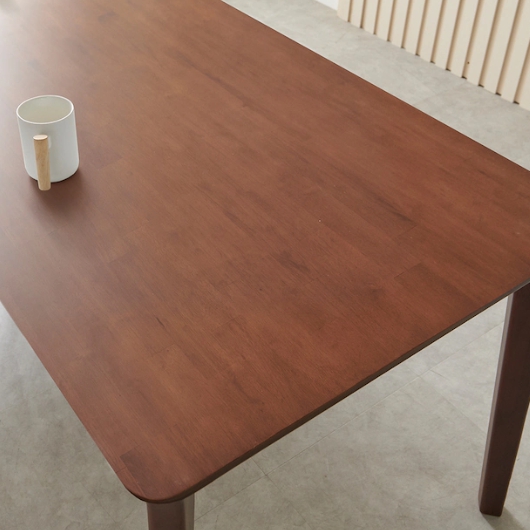 라로퍼니처 레스트 고무나무 원목 낮은 패밀리 식탁 1400 (의자별도)_이미지