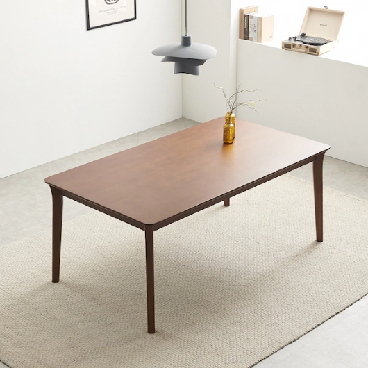 라로퍼니처 레스트 고무나무 원목 낮은 패밀리 식탁 1400 (의자별도)_이미지