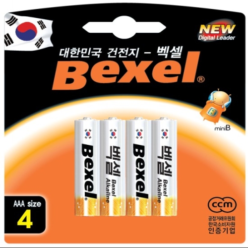 벡셀 알카라인 AAA건전지 4개입 1개_이미지