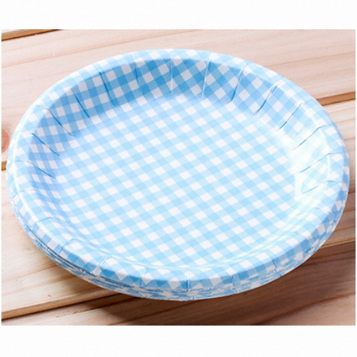 롯데알미늄  칼라 종이접시 180 블루