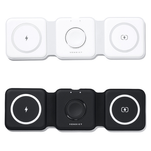 벤딕트 15W 3in1 맥세이프 무선충전기 VDT-3in1-302 (애플워치용)_이미지