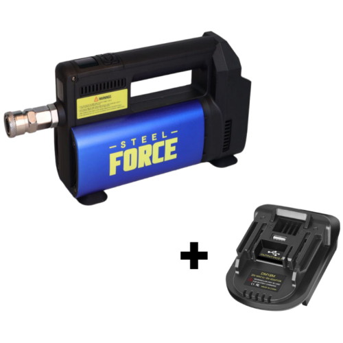 스틸포스 충전 콤프레샤 TH-BAC88 + 디월트 호환 변환 어댑터