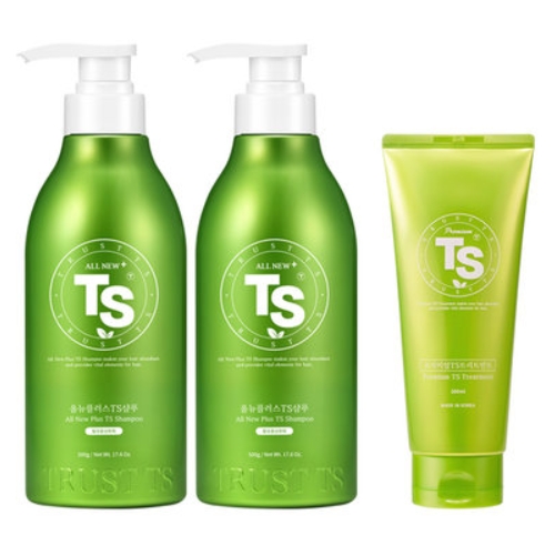 올뉴플러스 TS 샴푸 500g 2개+프리미엄 TS 트리트먼트 200g 3종세트