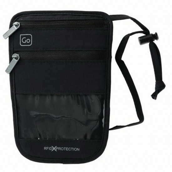 고트래블 RFID 보딩패스 넥파우치 (블랙)_이미지