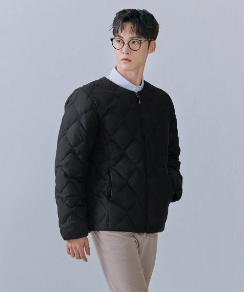  체이스컬트 남성 U넥 경량 다운 점퍼-CFZK4701C03