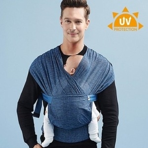 포그내 스텝원 UV CUT 에어 아기띠 (모자익블루)_이미지