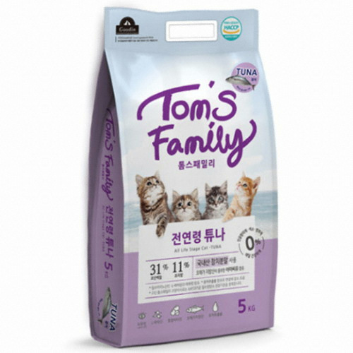 톰스패밀리 전연령 튜나 고양이사료 5kg (1개)_이미지