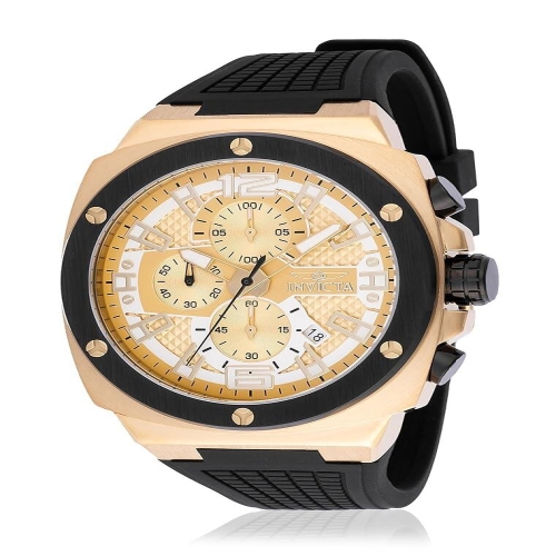 INVICTA 미국수입 Racing Men 47mm 다이얼 VD57 쿼츠 골드 / 블랙 밴드 링 203147