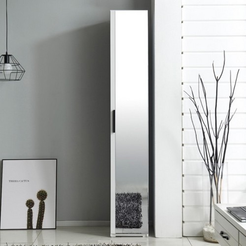 즐거운가구  레이첼 광폭 거울 틈새수납장 300