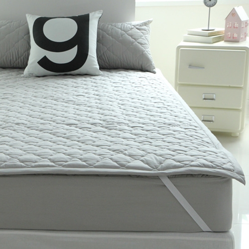 바숨 순면누빔 고정밴딩 침대패드 (2장, 퀸 Q)_이미지