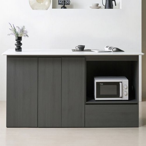 에넥스 메이드 세라믹 홈바 아일랜드 다이닝 식탁 1800 (의자별도)_이미지