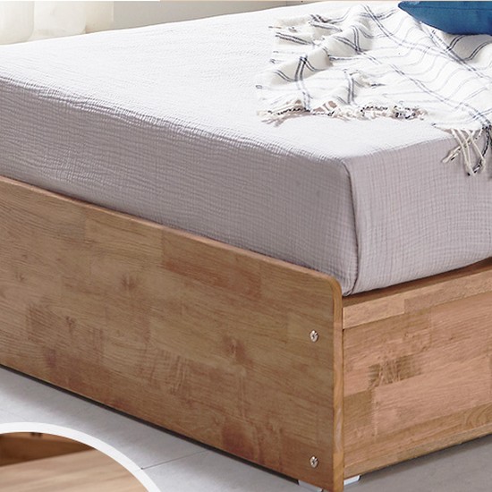 파로마 이즈 우든 원목 무헤드 수납 침대 Q (매트별도)_이미지